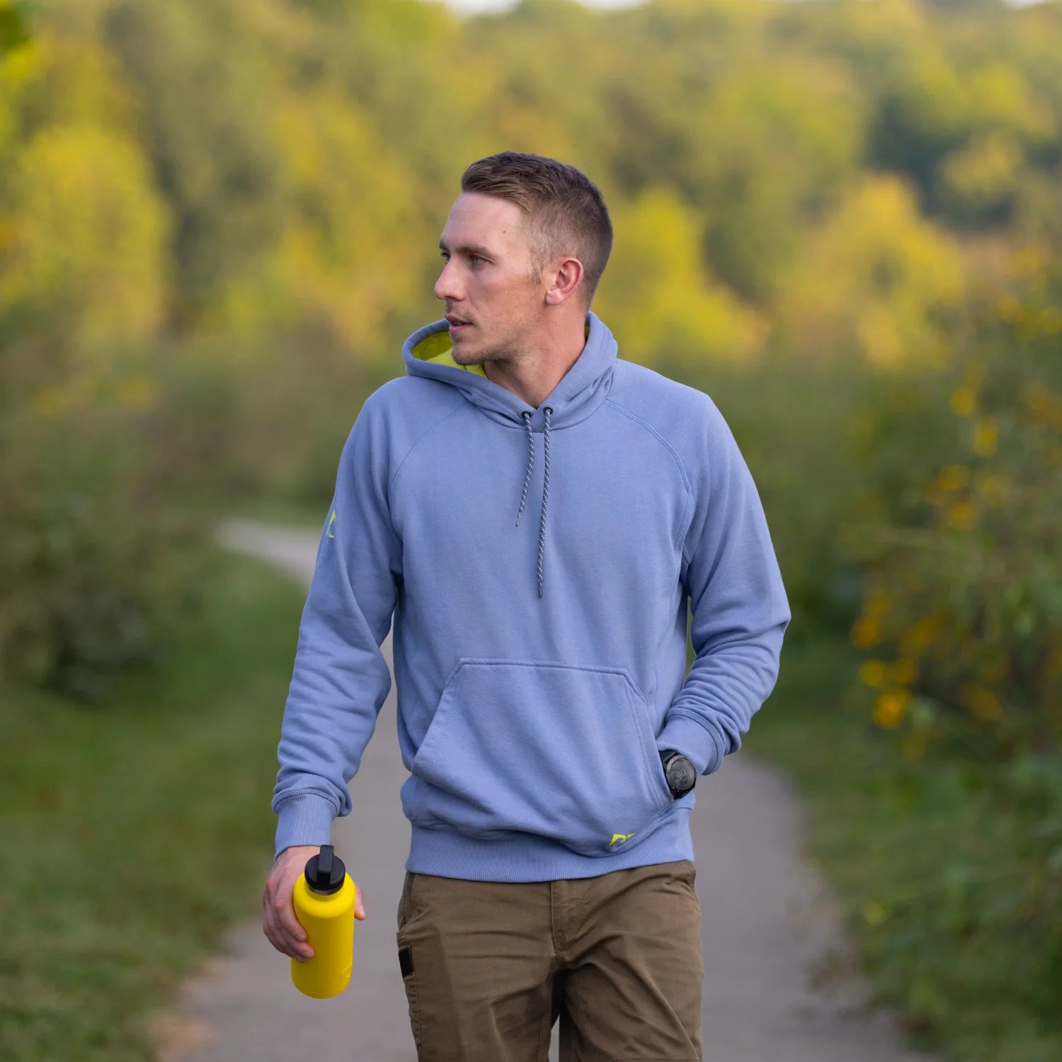 Water-Repellent Pullover Hoodie - Athletic Fit