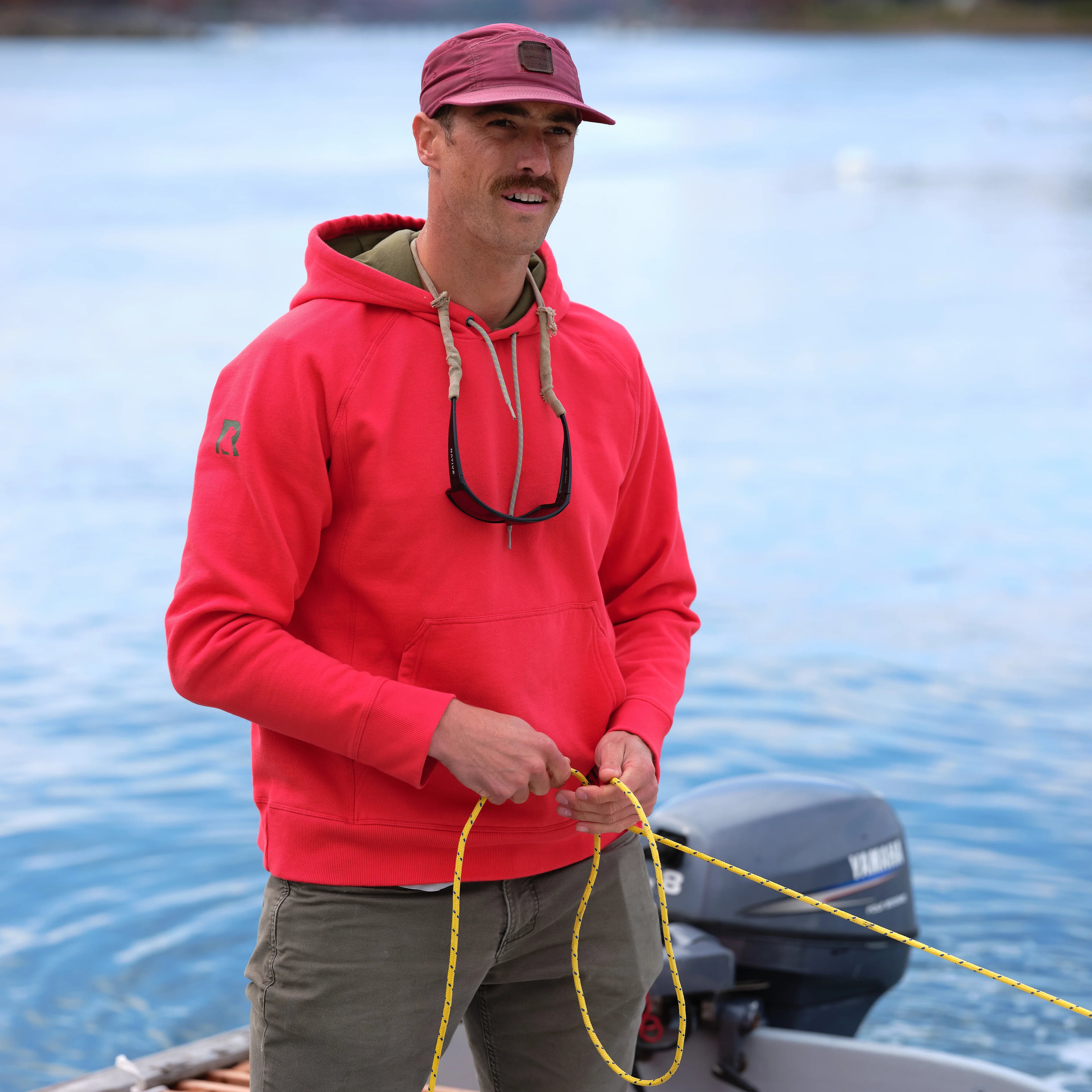 Water-Repellent Pullover Hoodie - Athletic Fit